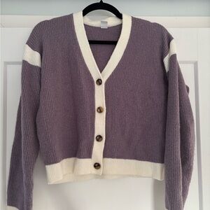 Twik Lavender and Cream Cardigan